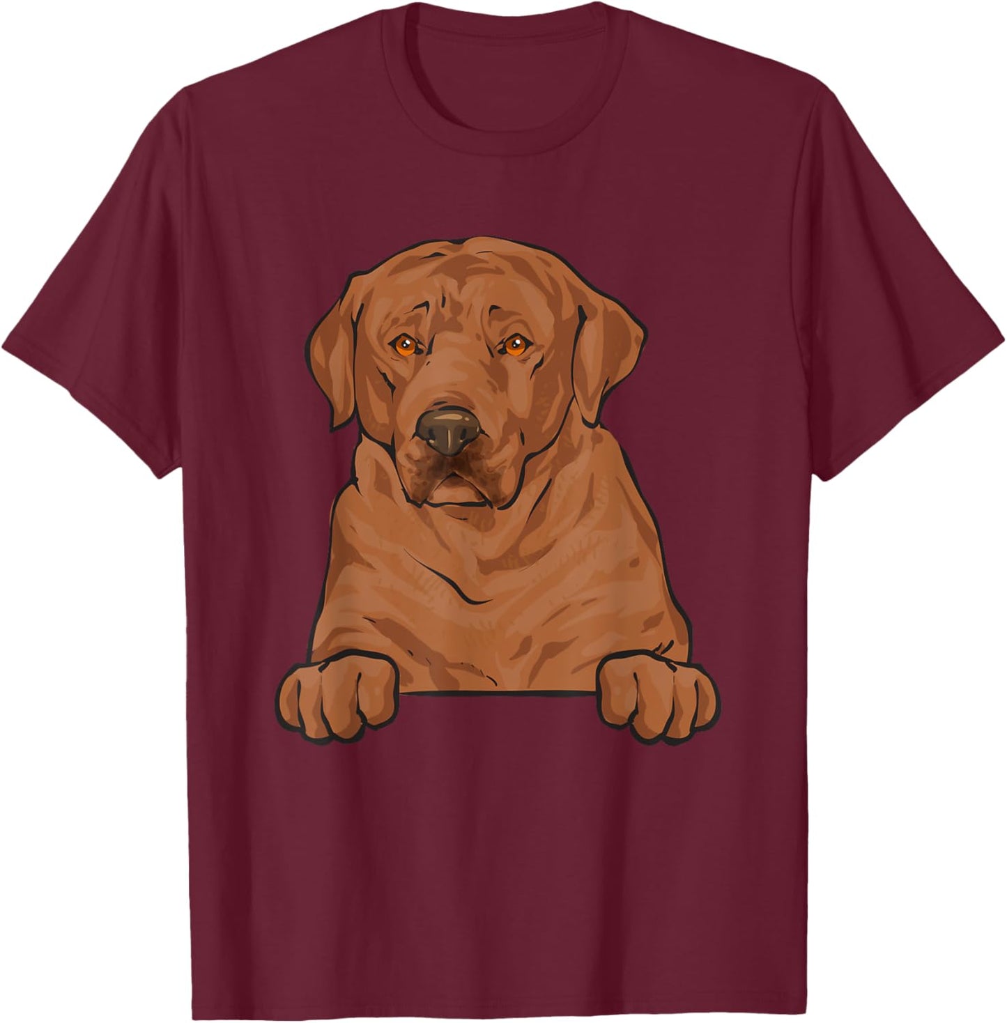 Foxred Lab Fox Red Labrador Retriever T-Shirt - T-Shirt | Maroon