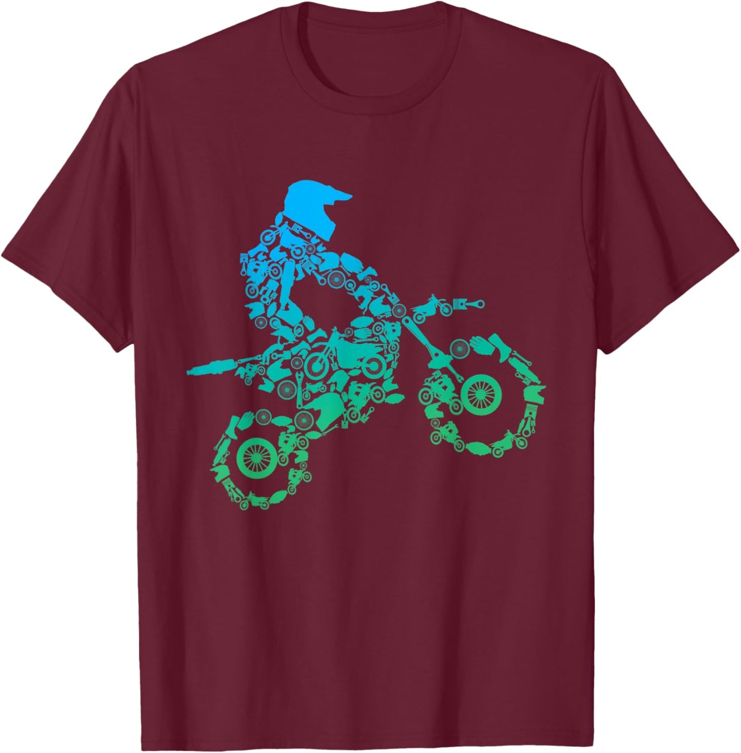 Mechanic's Choice: Dirt Bike Spare Parts MX Rider Men Boys T-Shirt - T-Shirt | Maroon