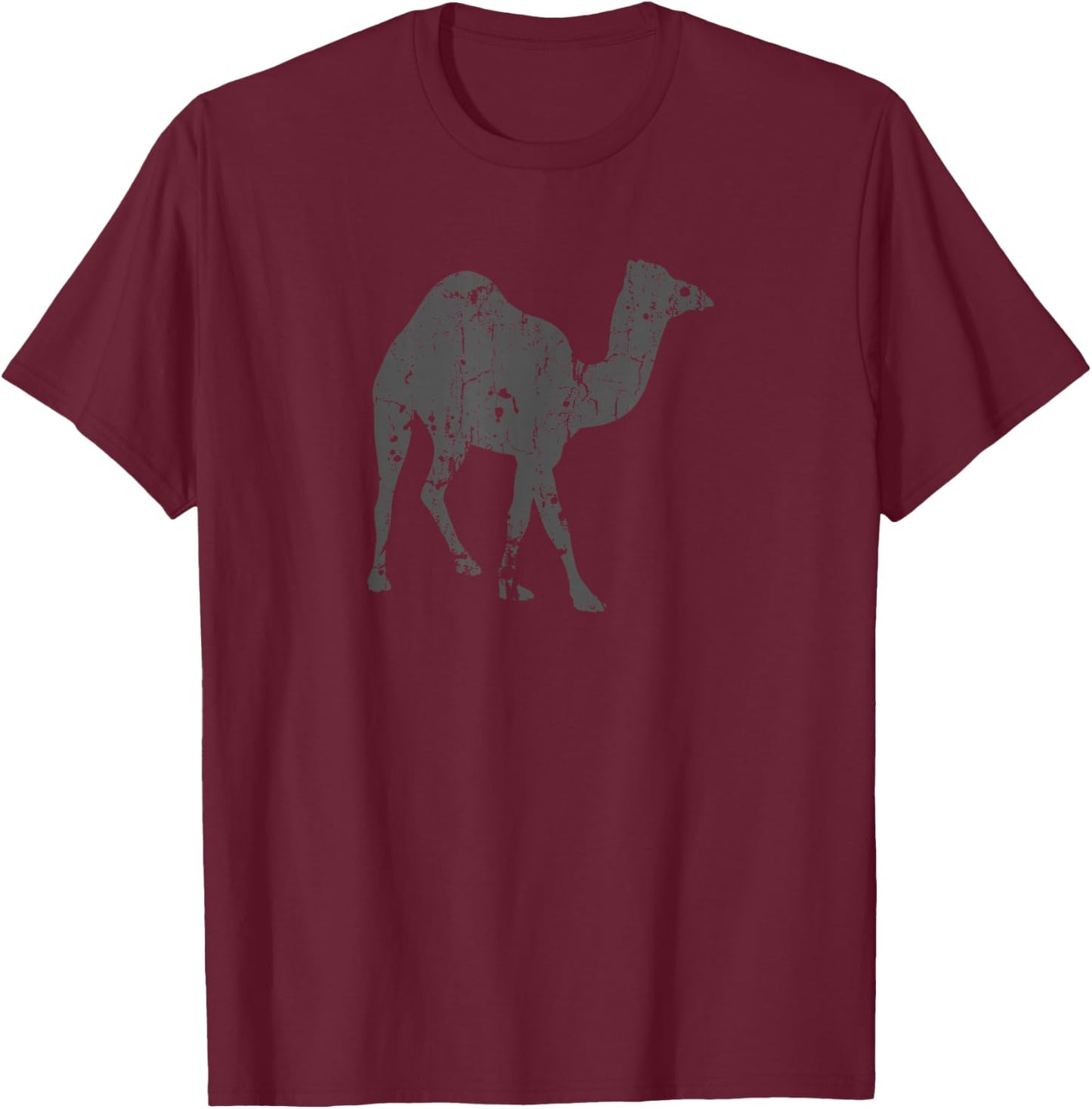 Camel Vintage Design - Camel Print T-Shirt - T-Shirt | Maroon