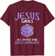 Jesus Saves All Others Take Half Damage Role Playing Game T-Shirt - T-Shirt | Maroon