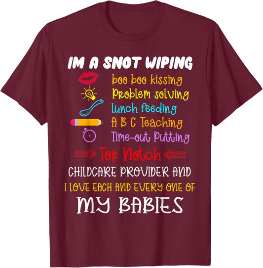 Childcare Provider Teachers Child Care Daycare Provider T-Shirt - T-Shirt | Maroon