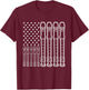 Recorder Player Musical Instrument American Flag T-Shirt - T-Shirt | Maroon