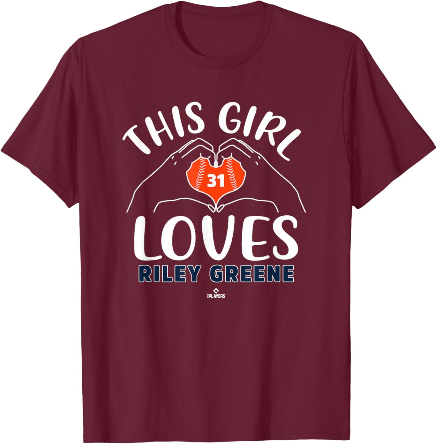 This Girl Loves Riley Greene Detroit MLBPA T-Shirt - T-Shirt | Maroon