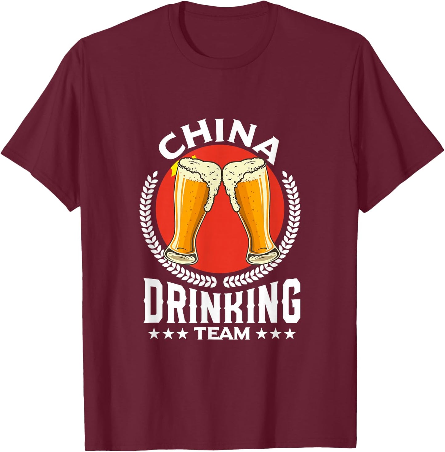China Drinking Team T-Shirt - T-Shirt | Maroon