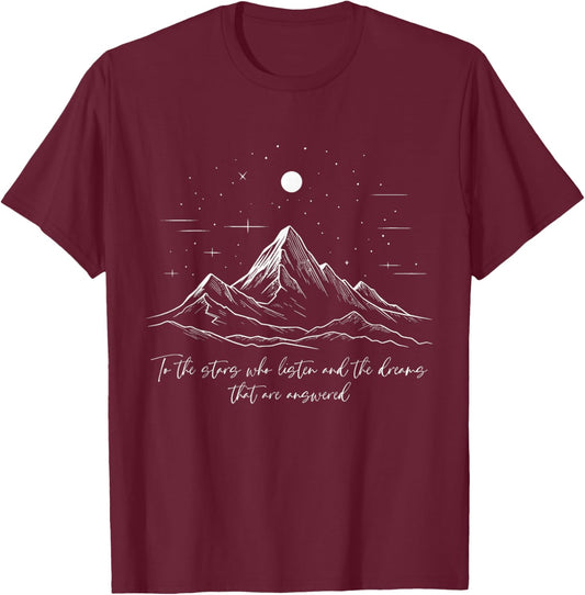 To The Stars Who Listen Night Court Funny City of Starlight T-Shirt - T-Shirt | Maroon