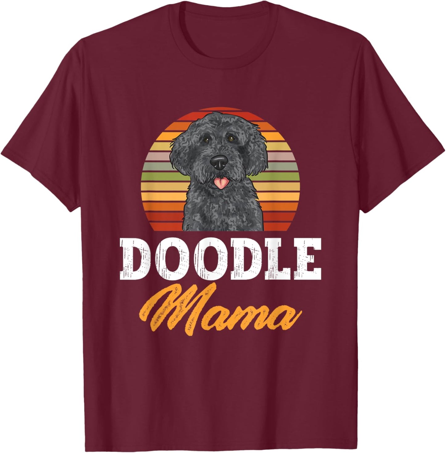 Black Labradoodle Dog Lover Doodle Mama Labradoodle Mom Women T-Shirt - T-Shirt | Maroon