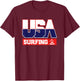 USA Team Surfing - men & women American sports T-Shirt - T-Shirt | Maroon