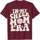 In My Cheer Mom Era Groovy Cheerleading Football Mom Women T-Shirt - T-Shirt | Maroon