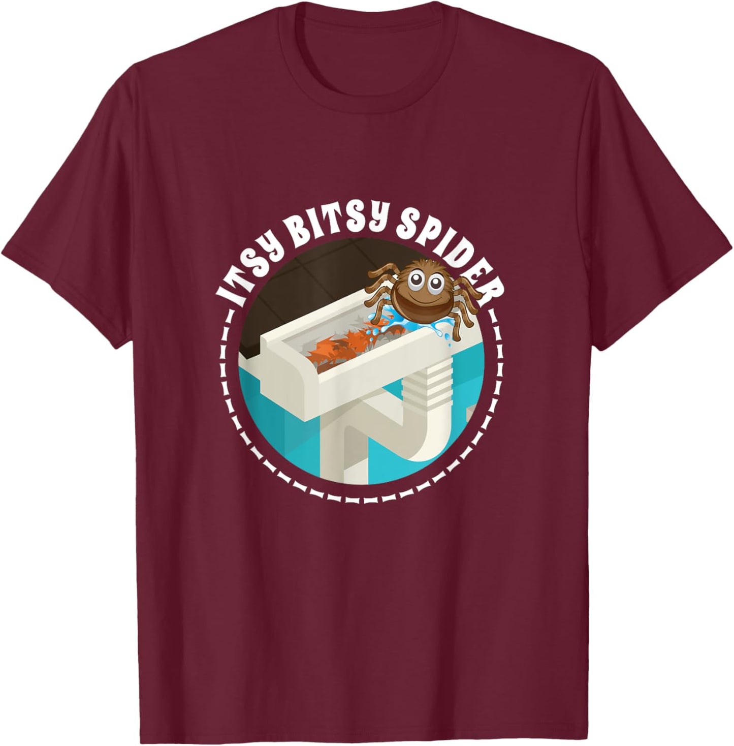 Itsy Bitsy - Spider Nursery Rhyme Kids Halloween Costume T-Shirt - T-Shirt | Maroon