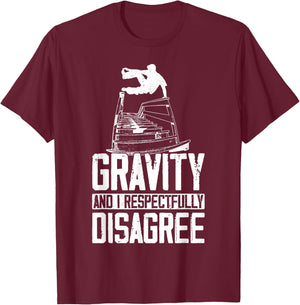 Parkour Free Running Traceur Gravity And I Respectfully T-Shirt - T-Shirt | Maroon