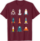 Types of Space Rockets Astronaut Gift Shirt for Kids, Boys T-Shirt - T-Shirt | Maroon