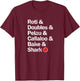 Roti & Doubles & Pelau & Callaloo & Bake & Shark - Indian T-Shirt - T-Shirt | Maroon