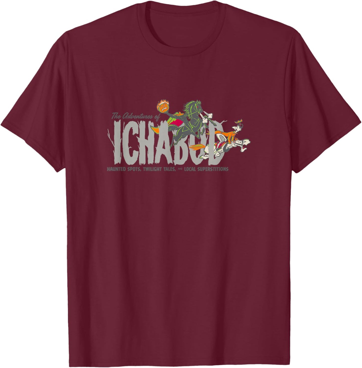 Disney The Legend of Sleepy Hollow Halloween Adventures T-Shirt - T-Shirt | Maroon