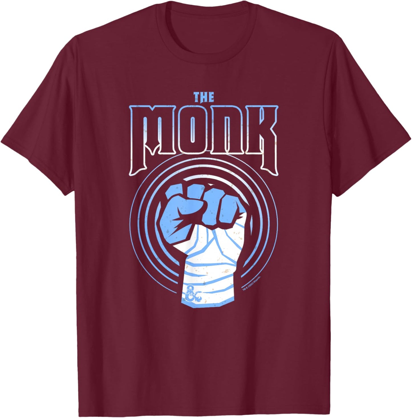 Dungeons & Dragons The Monk Class Combat Logo T-Shirt - T-Shirt | Maroon