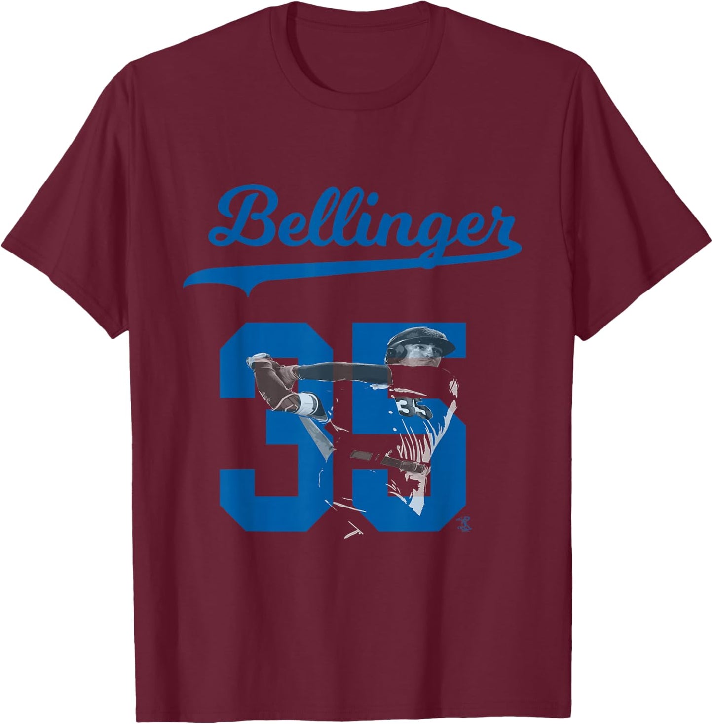 Cody Bellinger Bellinger 35 - Apparel T-Shirt - T-Shirt | Maroon