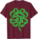Irish Shamrock Leaf Hammerhead Shark St. Patrick's Day T-Shirt - T-Shirt | Maroon