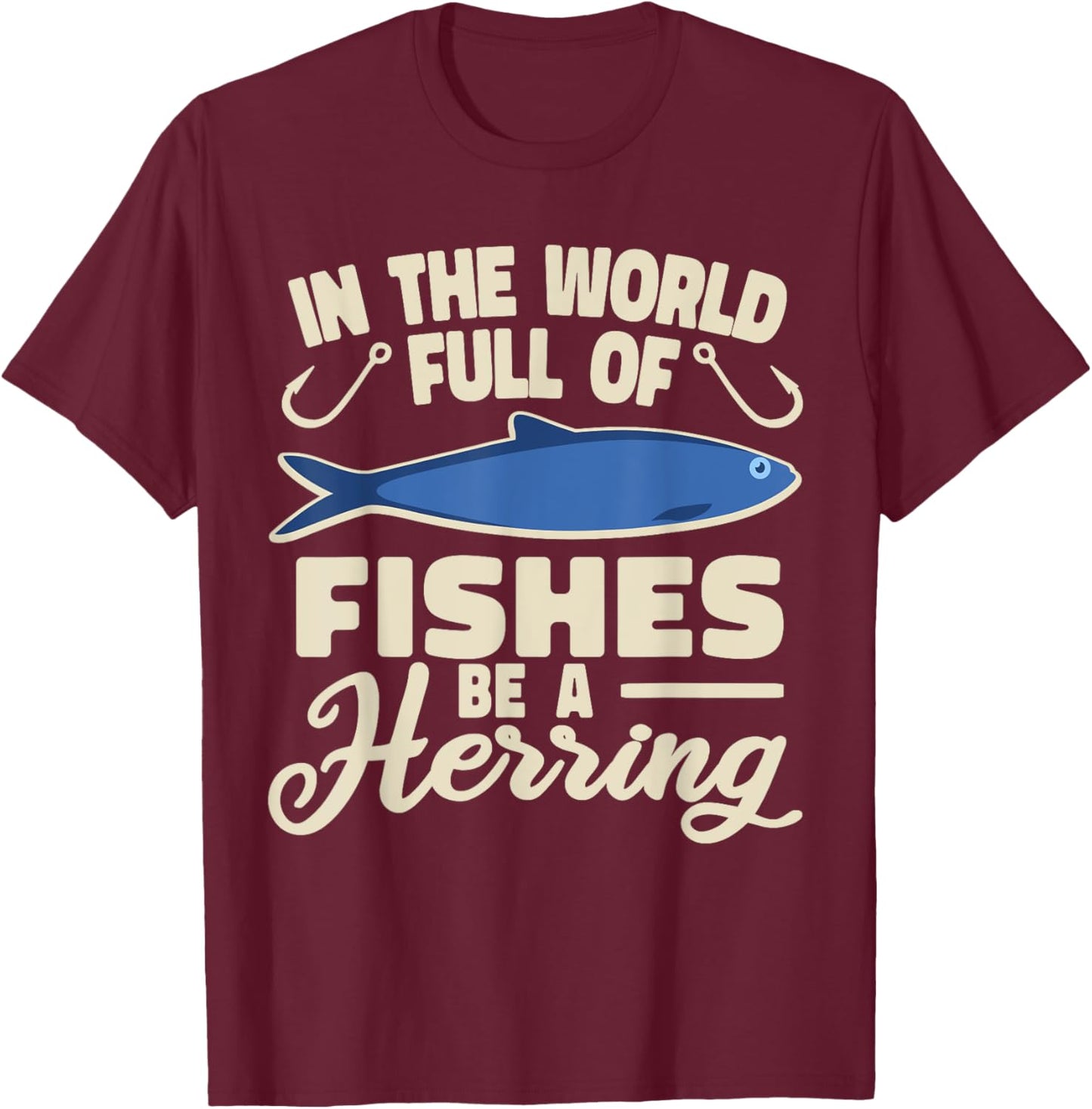 Clupeidae men women silvery schooling fish Herring T-Shirt - T-Shirt | Maroon
