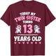 Unicorn Dab Together Today My Twin Sister Turns 13 Years Old T-Shirt - T-Shirt | Maroon