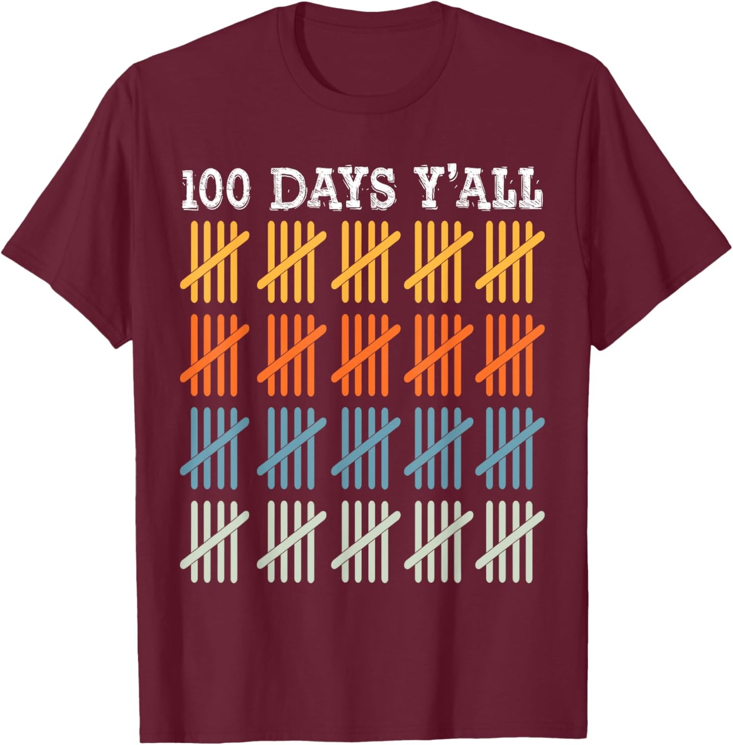 100 Days of School Kids 100th Day of School T-Shirt - T-Shirt | Maroon