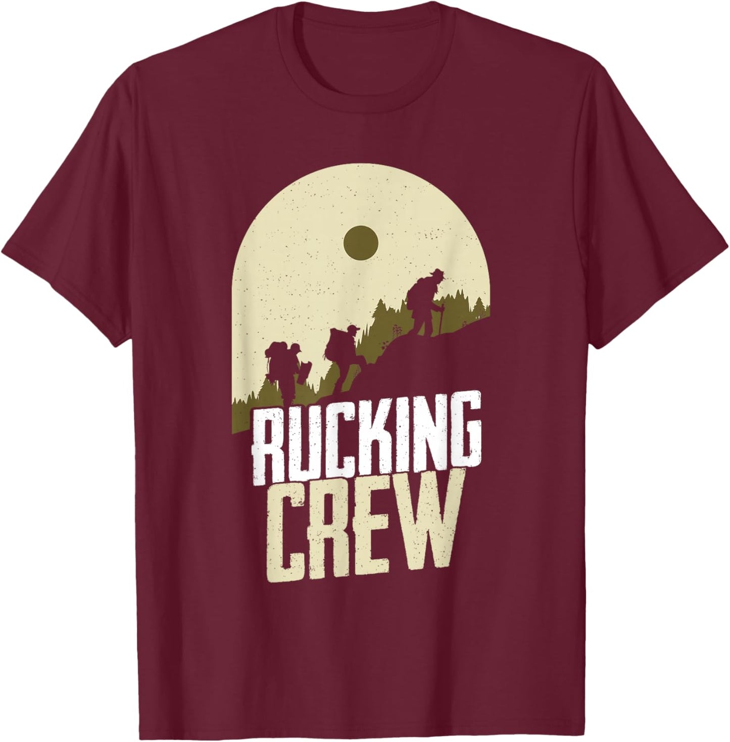 Rucking Crew Backpack Ruck Workout Rucking T-Shirt - T-Shirt | Maroon