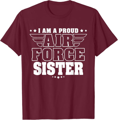 Proud Air Force Sister Patriotic Pride Military Sibling