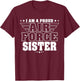 Proud Air Force Sister Patriotic Pride Military Sibling T-Shirt - T-Shirt | Maroon