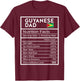 Guyanese Dad Nutrition Facts National Pride Gift Dad T-Shirt - T-Shirt | Maroon