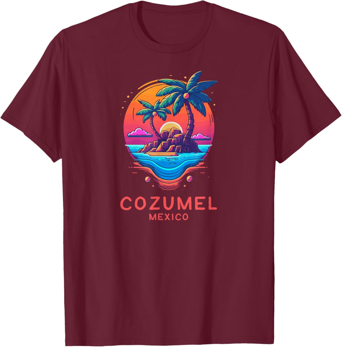 Cozumel Mexico Vacation T-Shirt - T-Shirt | Maroon