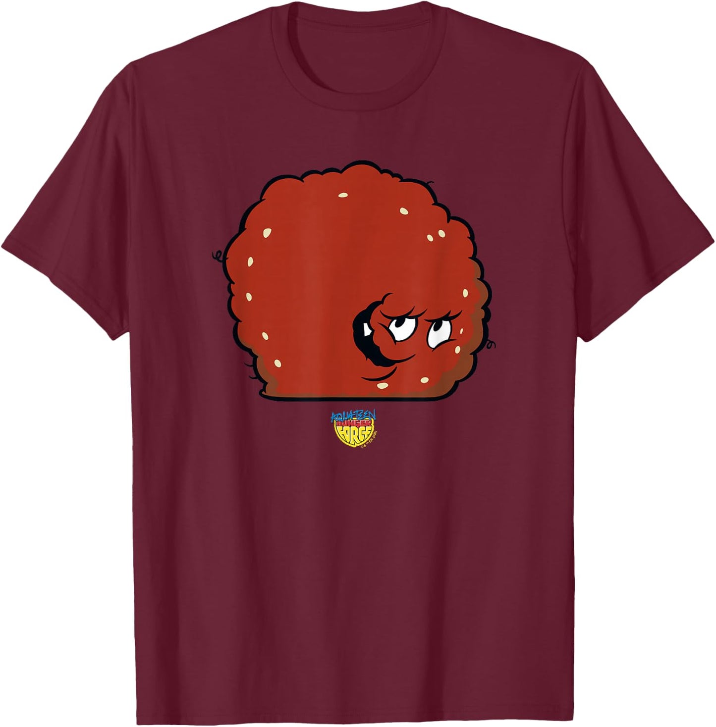 Aqua Teen Hunger Force Meatwad Big Face T-Shirt - T-Shirt | Maroon