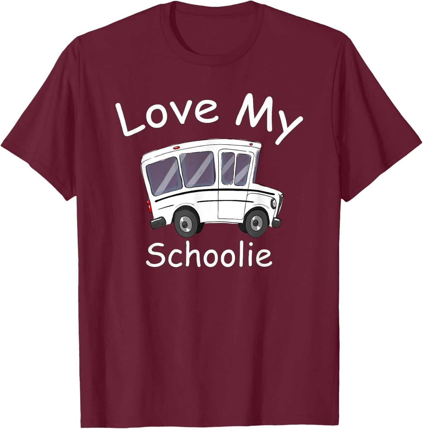 Love my Schoolie life school bus conversion rv camper T-Shirt - T-Shirt | Maroon