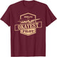 World's Okayest Pilot Funny Flying T-Shirt - T-Shirt | Maroon