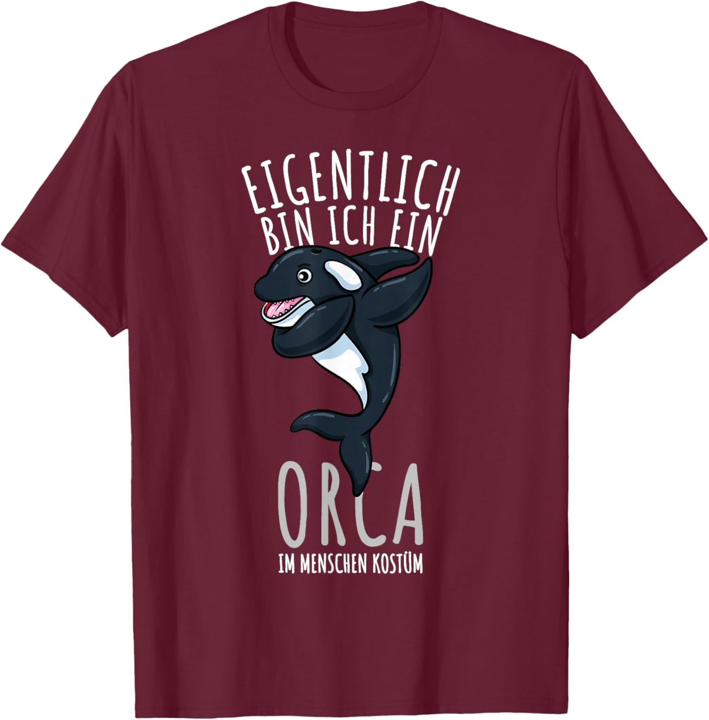 Dabbing Orca Kostüm Kinder Mädchen Killerwal T-Shirt - T-Shirt | Maroon