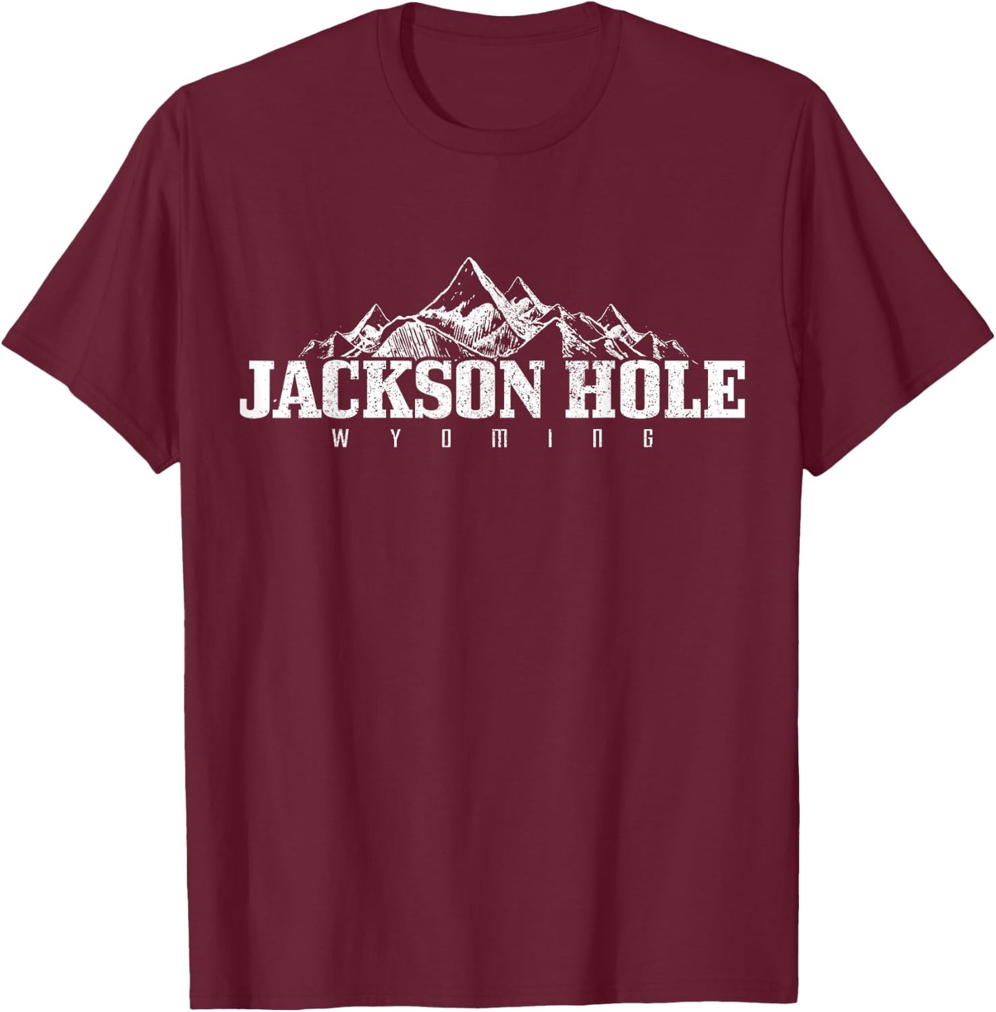 Jackson Hole Wyoming Mountains Pride Gift T-Shirt - T-Shirt | Maroon