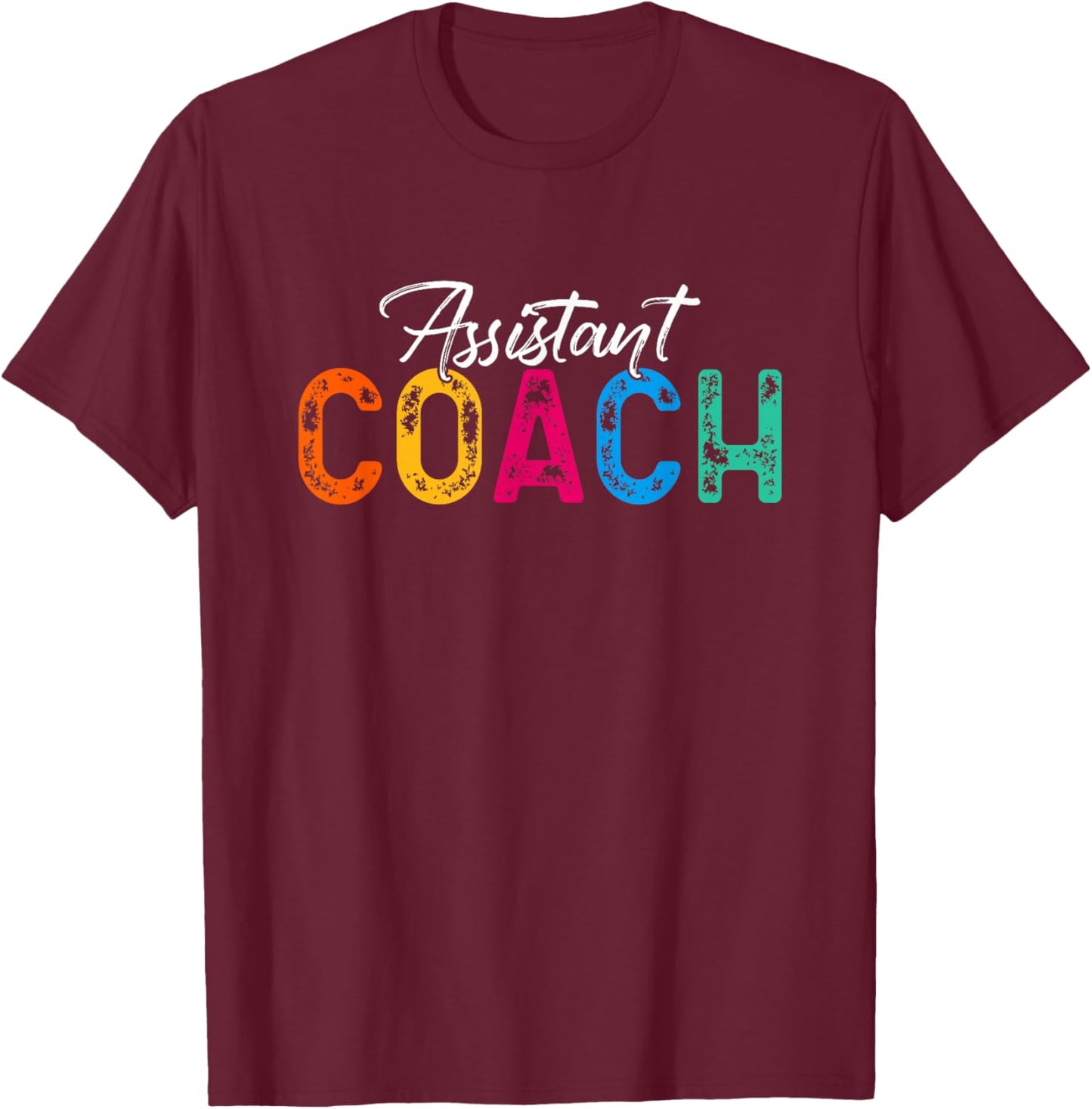 Assistant Coach Funny Sports Coaching Design Women T-Shirt - T-Shirt | Maroon