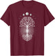 Tree Of Life Moons Phases Cool Meditation Yoga Lover Gift T-Shirt - T-Shirt | Maroon