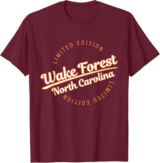 Retro Athletic Wake Forest NC Apparel T-Shirt - T-Shirt | Maroon