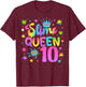 Slime Birthday Party Girl Colorful Outfit T-Shirt - T-Shirt | Maroon