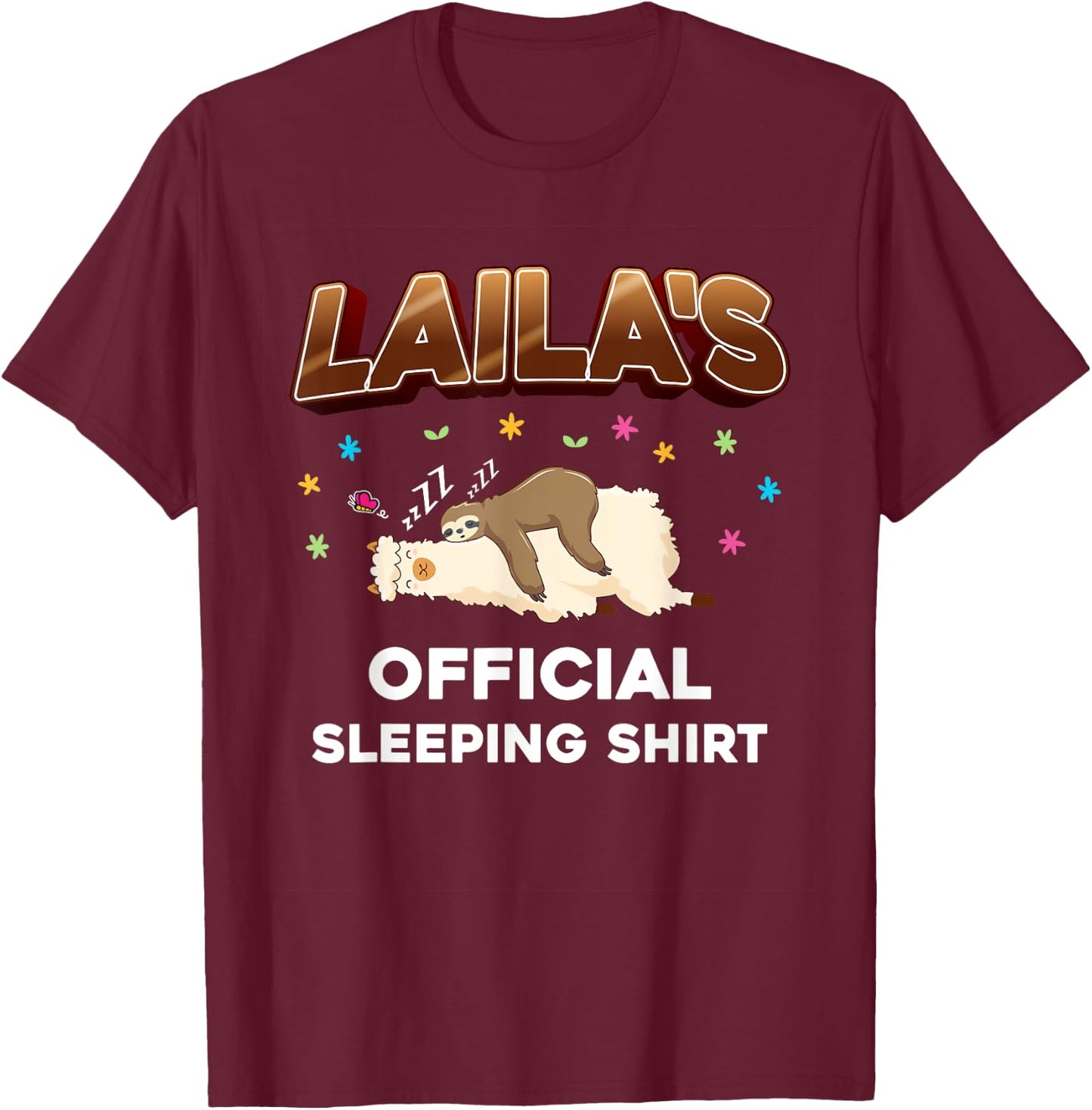 Personalized Laila Birthday First Name Laila T-Shirt - T-Shirt | Maroon