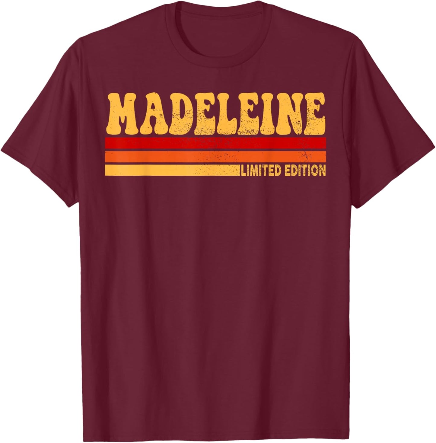 Madeleine Name Personalized Idea Women Vintage Madeleine T-Shirt - T-Shirt | Maroon