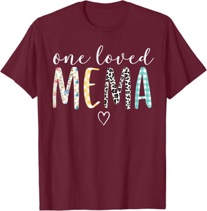 Mema Gifts Women One Loved Mema Mother's Day T-Shirt - T-Shirt | Maroon