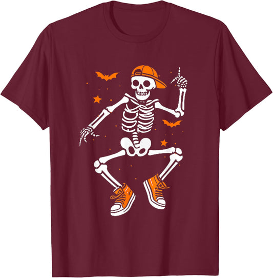 Funny Halloween Skeleton Trump Halloween Costume T-Shirt - T-Shirt | Maroon