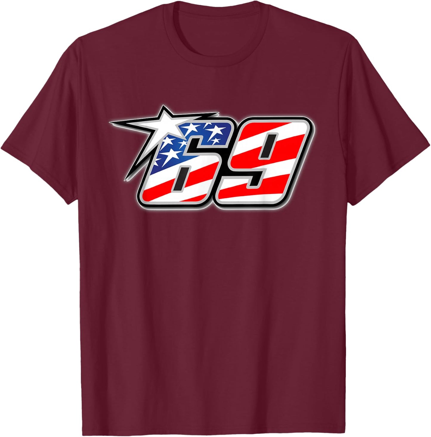 Number-69-Star T-Shirt - T-Shirt | Maroon