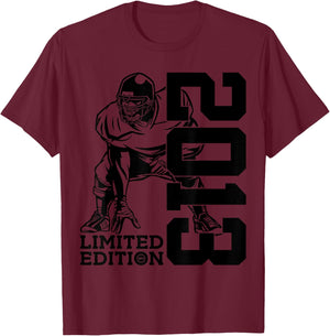 13th BIRTHDAY FOOTBALL LIMITED EDITION 2013 T-Shirt - T-Shirt | Maroon