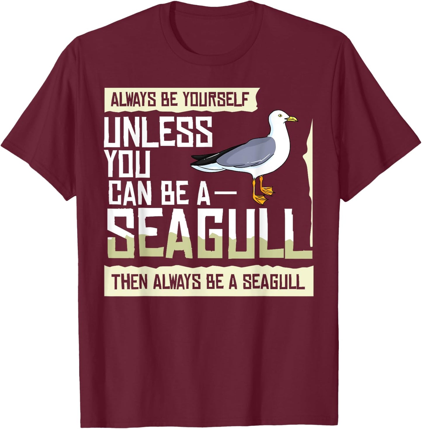 Seagull Seabird Gift Sea Gull Bird T-Shirt - T-Shirt | Maroon
