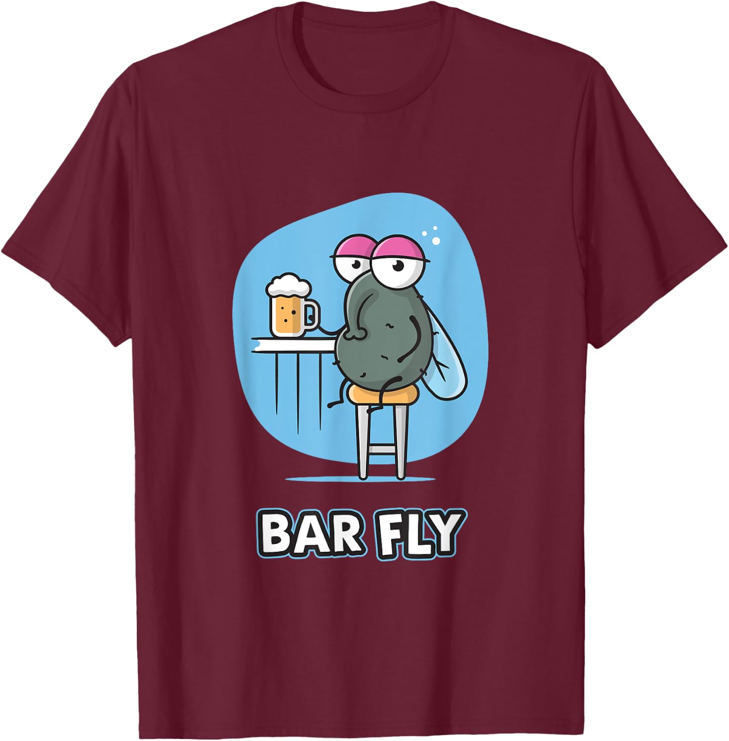 Bar Fly T-Shirt - T-Shirt | Maroon