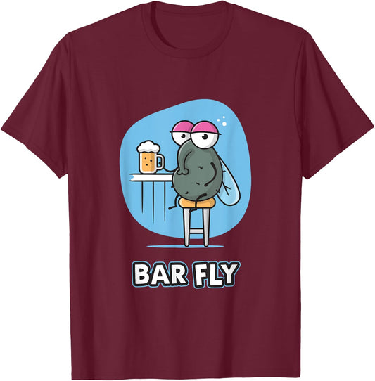 Bar Fly T-Shirt - T-Shirt | Maroon