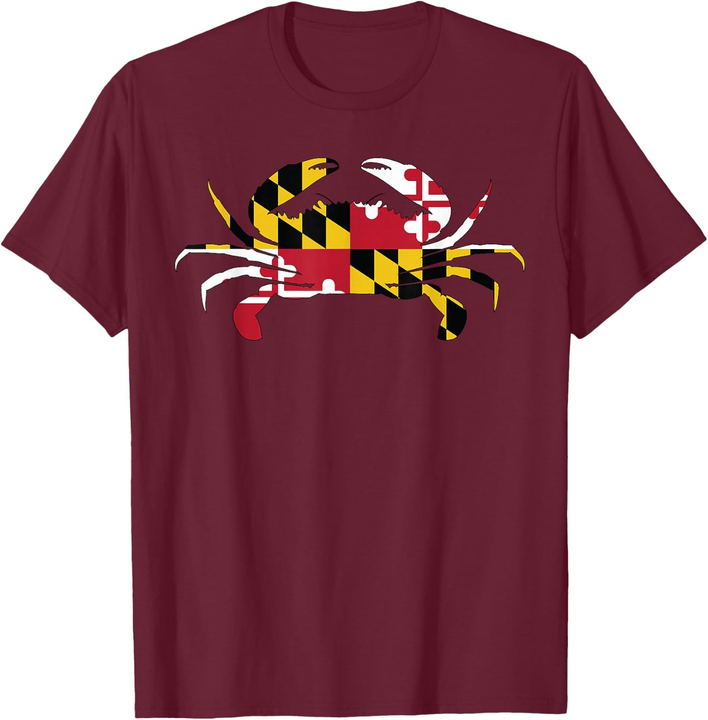 Maryland Crab State Pride Flag T-Shirt - T-Shirt | Maroon