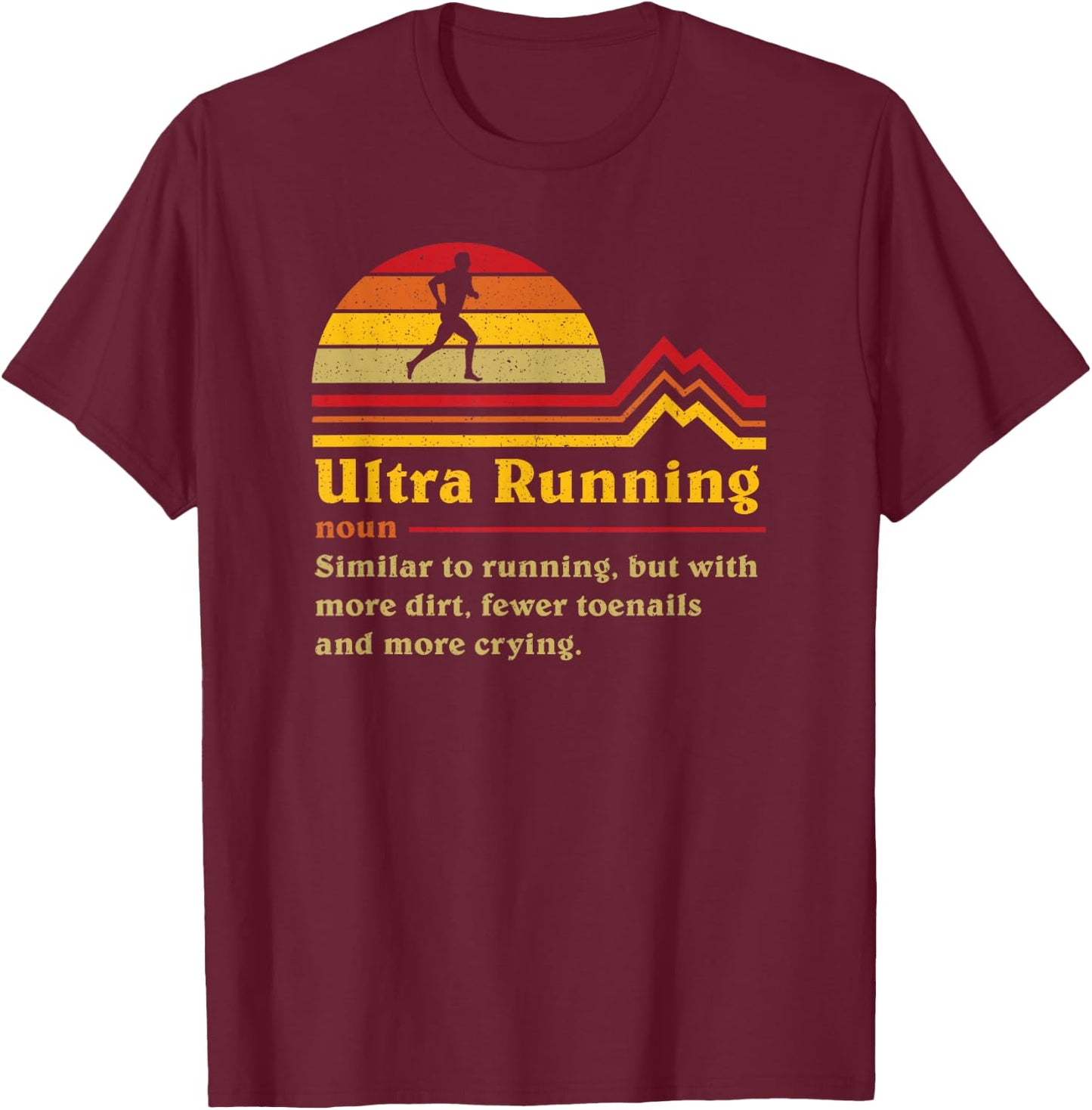 Funny definition ultrarunning ultra trail runner gift T-Shirt - T-Shirt | Maroon