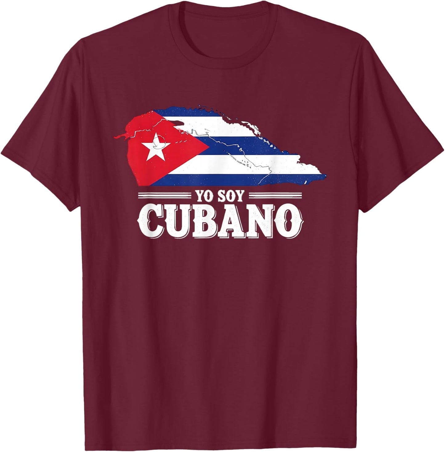 Yo Soy Cubano Cuba Flag National Pride T-Shirt - T-Shirt | Maroon