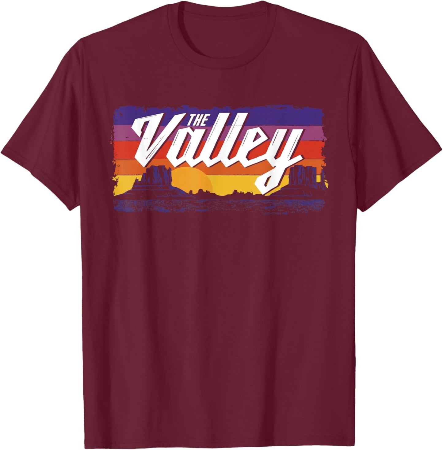 The Classic Valley Vintage Sunset Phoenix Arizona T-Shirt - T-Shirt | Maroon